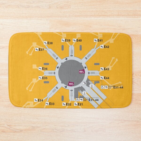 Item preview, ROME FIUMICINO AIRPORT ITALY MAP designed and sold by KALEIDOSCOPE UK.