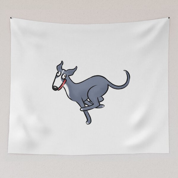 Item preview, Zoomies - Blue and White Hound designed and sold by Tessa Draws Stoof.