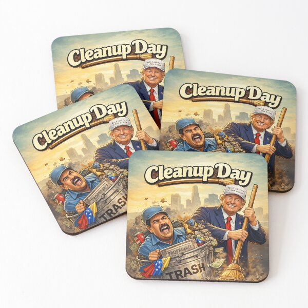 Item preview, Cleanup Day – Political Satire Illustration designed and sold by storelibertys.