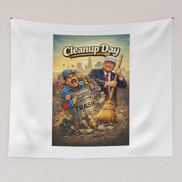 Item preview, Cleanup Day – Political Satire Illustration designed and sold by storelibertys.