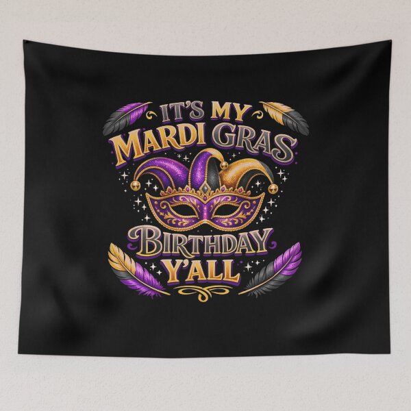 Item preview, Mardi Gras Birthday It's My Mardi Gras Birthday Y'all Gift designed and sold by Ali-printshop.