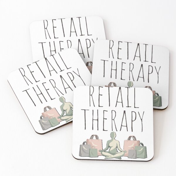 Item preview, Retail therapy meditation yoga pose designed and sold by JediKittenWars.