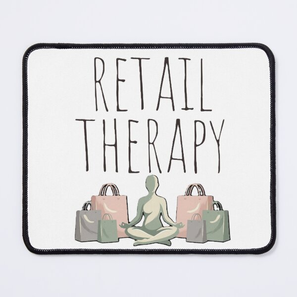 Item preview, Retail therapy meditation yoga pose designed and sold by JediKittenWars.