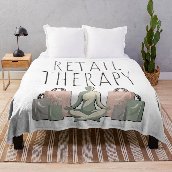 Item preview, Retail therapy meditation yoga pose designed and sold by JediKittenWars.