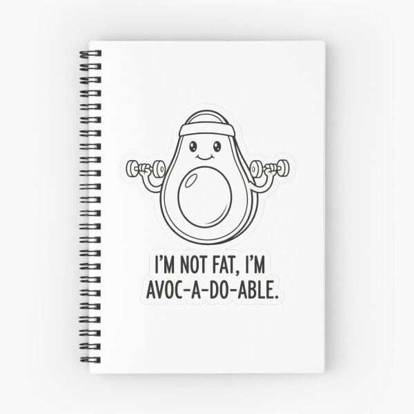 Item preview, I’m Not Fat, I’m Avoc-A-Do-Able – Cute Avocado Workout Sticker | Funny Fitness Food Pun Art designed and sold by Gurjeetpixelart.