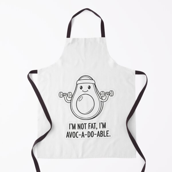 Item preview, I’m Not Fat, I’m Avoc-A-Do-Able – Cute Avocado Workout Sticker | Funny Fitness Food Pun Art designed and sold by Gurjeetpixelart.