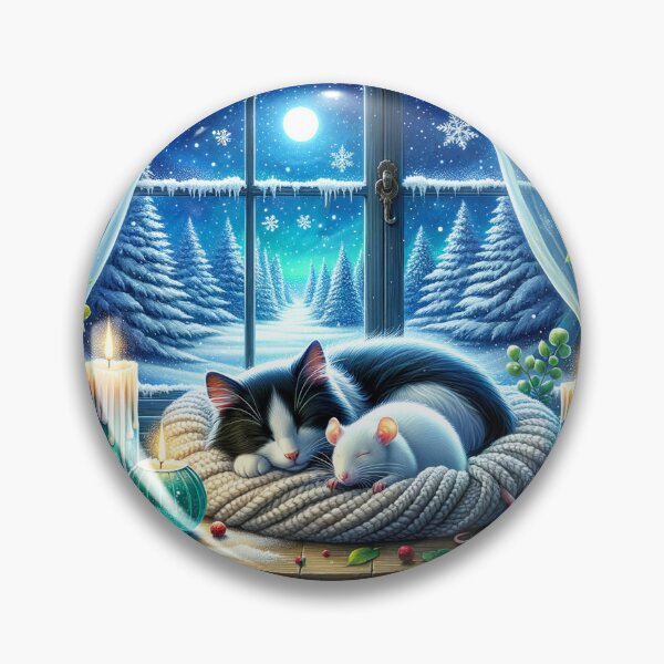 Item preview, Cat and Mouse Sleeping on the Windowsill designed and sold by M-Y-A-R-T-.