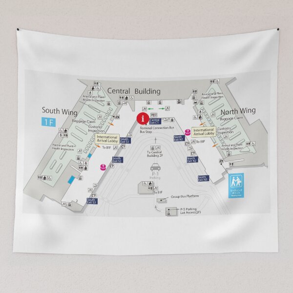 Item preview, TOKYO-HANEDA AIRPORT TERMINAL MAP JAPAN designed and sold by KALEIDOSCOPE UK.