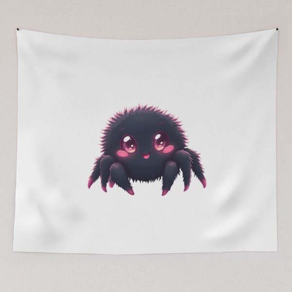 Item preview, Cute Fluffy Spider – Soft Spooky Fantasy Character designed and sold by santi-ia.
