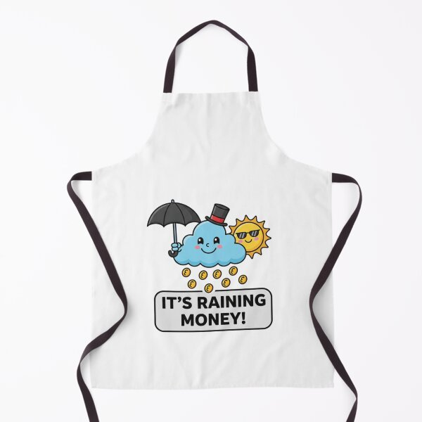Item preview, It’s Raining Money – Cute Cloud & Sun Cartoon Sticker | Funny Wealth & Good Luck Art designed and sold by Gurjeetpixelart.