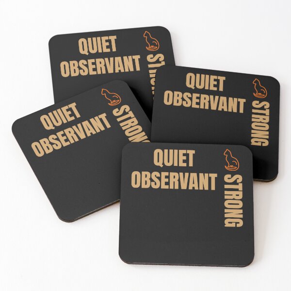Item preview, Quiet Observant Strong – Cat Symbol Minimal Design designed and sold by GentleStudio.