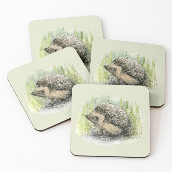 Artikelvorschau, Baby-Igel – Nordische Wildtiere – Aquarell- und Tuscheillustration entworfen und verkauft von Maria Välja ART.
