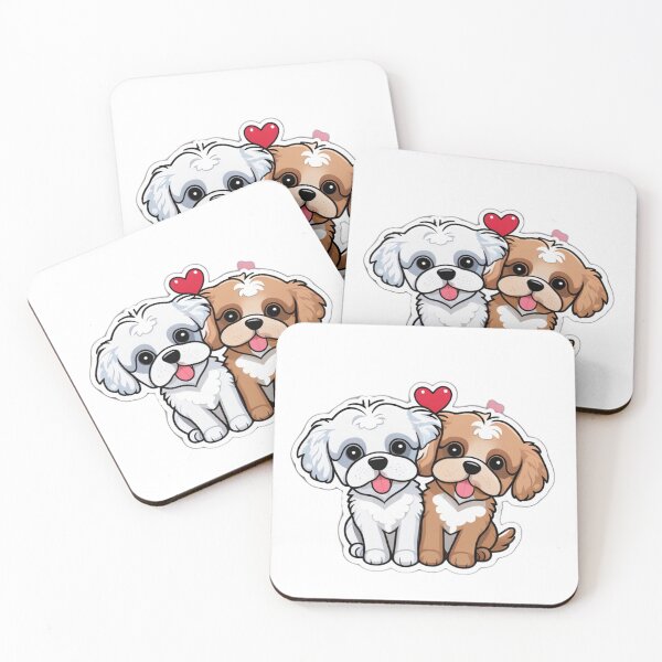 Item preview, Cute Cavoodle Couple in Love – Valentine’s Day Puppy Illustration designed and sold by Crafty Tiger Studio.