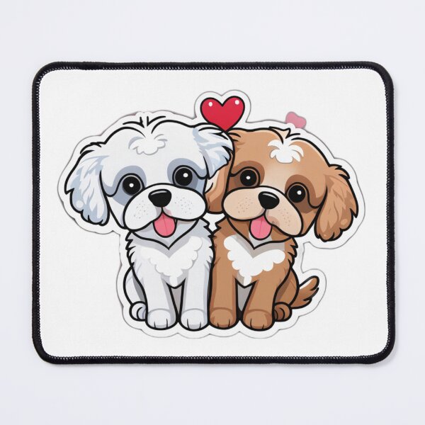 Item preview, Cute Cavoodle Couple in Love – Valentine’s Day Puppy Illustration designed and sold by Crafty Tiger Studio.