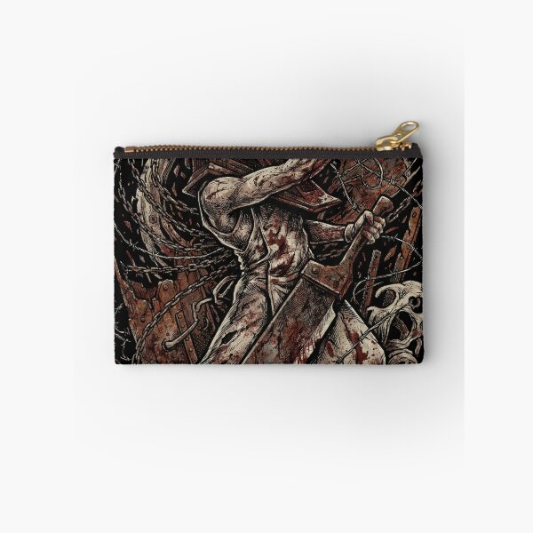 Item preview, Pyramid Head Silent Hill 2 Remake Horror Monster Great Knife Red Pyramid Thing Executioner Blue Creek Apartments Lake Toluca Prison Boss Fight Symbolic Fan Art Collage designed and sold by Senpaiwaves.