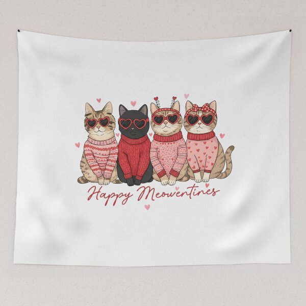 Item preview, Valentine Cat, Valentine, Heart Love Cat Valentine, Trendy Valentine, Cat Lover, Cute Cat designed and sold by DesignDenDo ⭐⭐⭐⭐⭐.