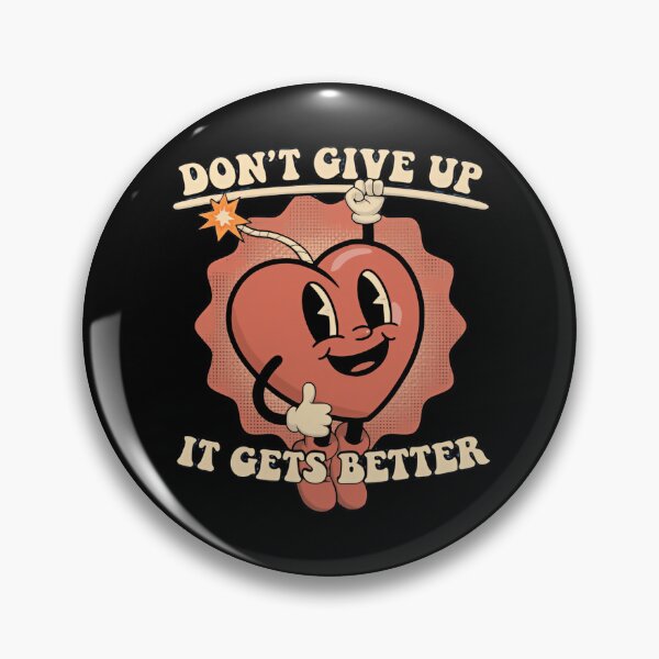 Item preview, Hang In There It Gets Worse Funny Dark Irony Mascot Heart designed and sold by Star3NowForMe.