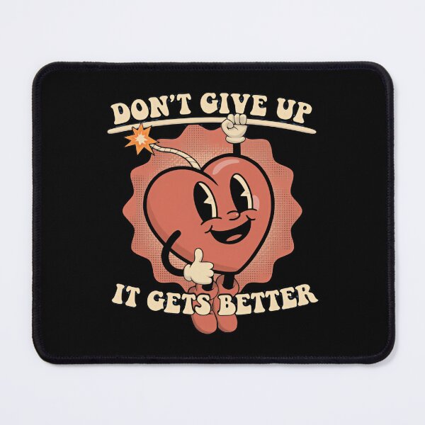 Item preview, Hang In There It Gets Worse Funny Dark Irony Mascot Heart designed and sold by Star3NowForMe.