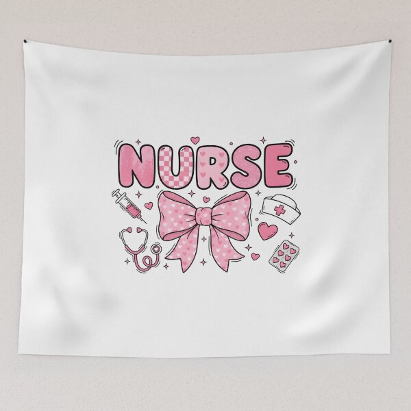 Item preview, Valentine Nurse, Valentines Day, Valentine Coquette Bow, Cupids Favorite Nurse, Nurse Valentines Design, Gift for nurse designed and sold by DesignDenDo ⭐⭐⭐⭐⭐.