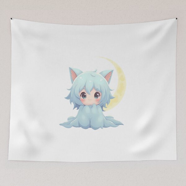 Item preview, Cute Moon Spirit – Cozy Spooky Fantasy Character designed and sold by santi-ia.