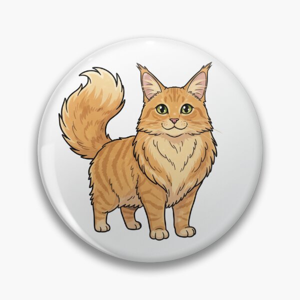 Item preview, Cute Fluffy Maine Coon Cat designed and sold by PondelDesigns.