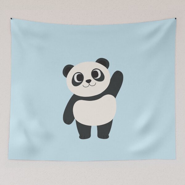 Item preview, Cute Panda Waving with a Smile. designed and sold by Artilura.