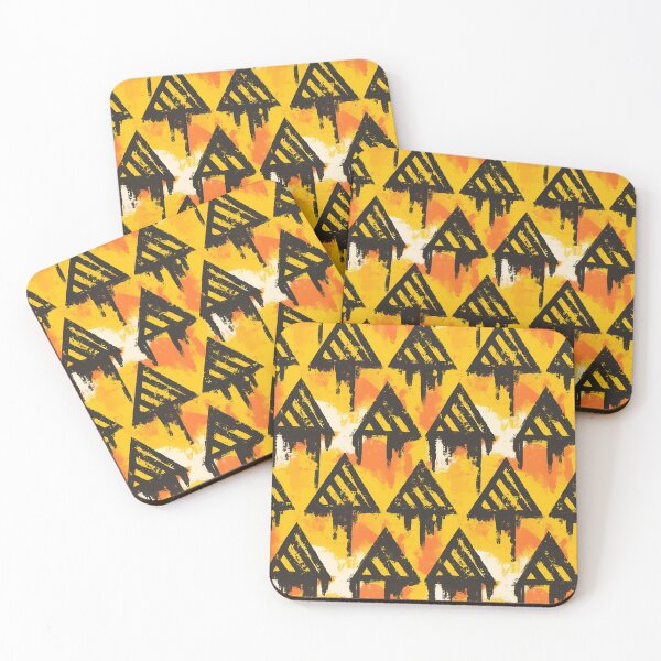 Item preview, Grunge Warning Triangle Hazard Pattern designed and sold by bubblegoth.