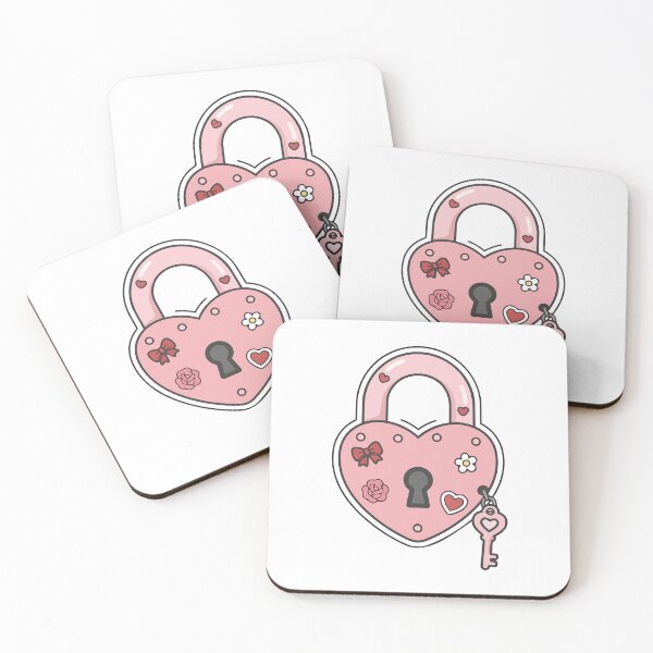 Item preview, Heart Lock and Key – Cute Kawaii Valentine Sticker designed and sold by jenelectra.
