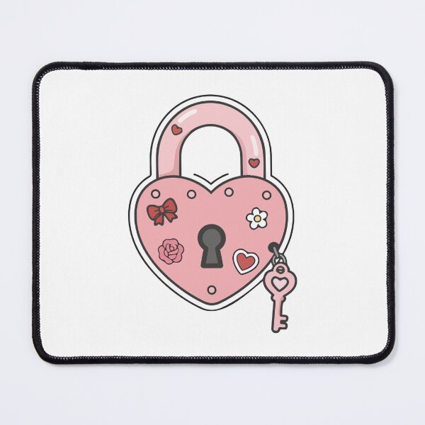 Item preview, Heart Lock and Key – Cute Kawaii Valentine Sticker designed and sold by jenelectra.