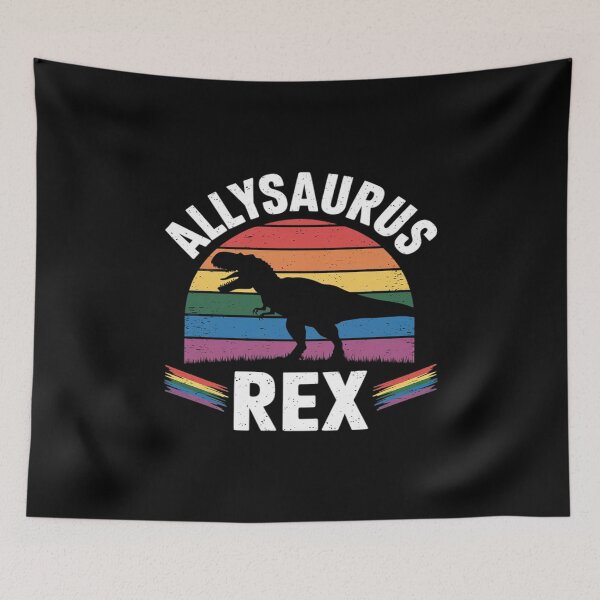 Item preview, Allysaurus Rex - Dinosaur Rainbow Flag LGBT Pride Ally  designed and sold by MarkLeedsArt.