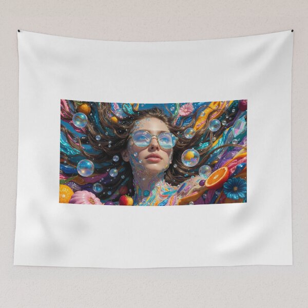 Item preview, Prismatic Fruit Bubble Dream Portrait designed and sold by Flowing Colurs.