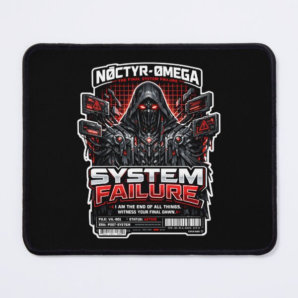 Item preview, Nøctyr-Omega Cyberpunk System Failure Mecha Art - Dark Futuristic Techwear Android Illustration - Gothic Cybernetic Villain Design - Sci-Fi Dystopian Robot Graphic - Void Core Aesthetic Mech Gear designed and sold by Vivaan Studio.