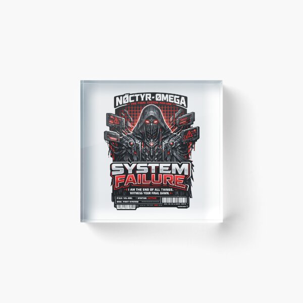 Item preview, Nøctyr-Omega Cyberpunk System Failure Mecha Art - Dark Futuristic Techwear Android Illustration - Gothic Cybernetic Villain Design - Sci-Fi Dystopian Robot Graphic - Void Core Aesthetic Mech Gear designed and sold by Vivaan Studio.