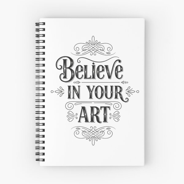 Artikelvorschau, „Glaube an deine Kunst“ – Inspirierender Kunstdruck mit Zitat | Wanddekoration für Künstler und Kreative entworfen und verkauft von Raj-Designs.