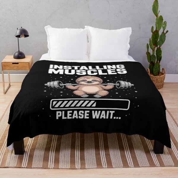 Item preview, Installing Muscles Please Wait Gym Exercise Sloth Lovers designed and sold by TikCore.