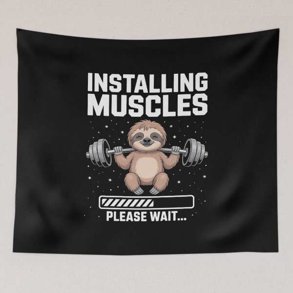 Item preview, Installing Muscles Please Wait Gym Exercise Sloth Lovers designed and sold by TikCore.