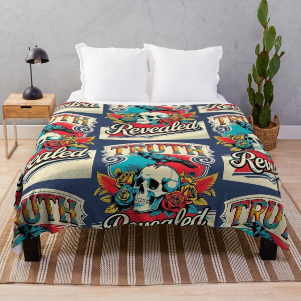 Item preview, Gothic Typography Truth Revealed: Vintage Skull Art with Crow designed and sold by RSDigitalPrintDesign.