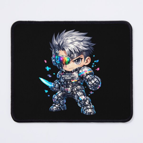 Item preview, Destroy Unit Ready – Cyber Chibi Assassin Neon Tech Design designed and sold by R3XFORGE.