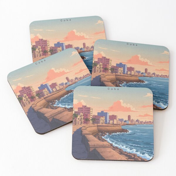 Item preview, Minimalist Sunset along Havana Malecon designed and sold by JacksoonLester.