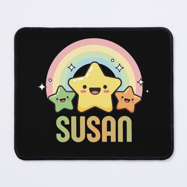 Item preview, Susan - Kawaii Rainbow and Stars Personalized Name Design designed and sold by OmikronStore.