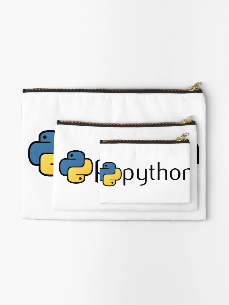 Thumbnail 2 of 4, Zipper Pouch, Nerdy Python Logo Computer Programmer designed and sold by MathWare MathClips.