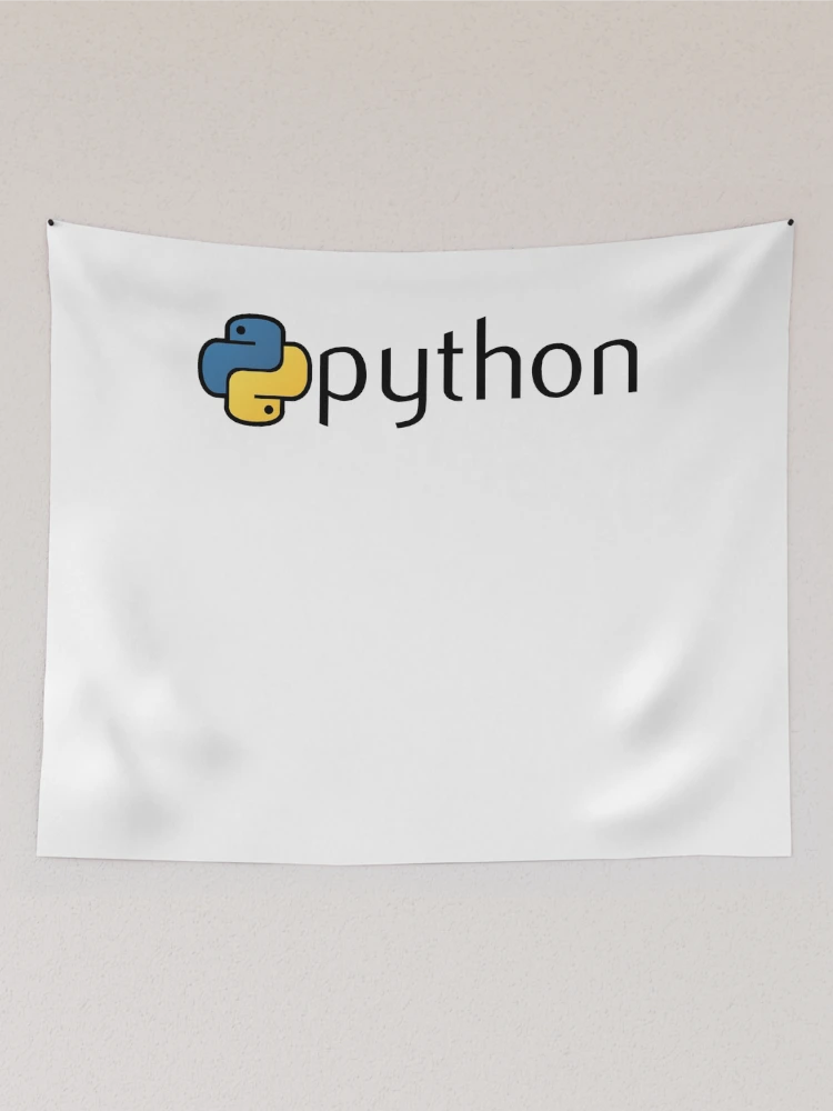 Thumbnail 2 of 3, Tapestry, Nerdy Python Logo Computer Programmer designed and sold by MathWare MathClips.