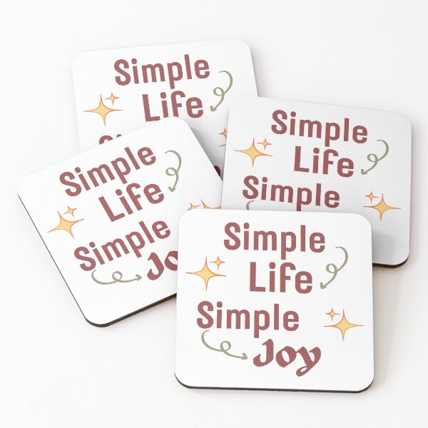 Item preview, Simple Life Simple Joy – Minimal Quote Design for Calm Living, Soft Aesthetic and Introvert Lifestyle designed and sold by YasirHamidDesigns .