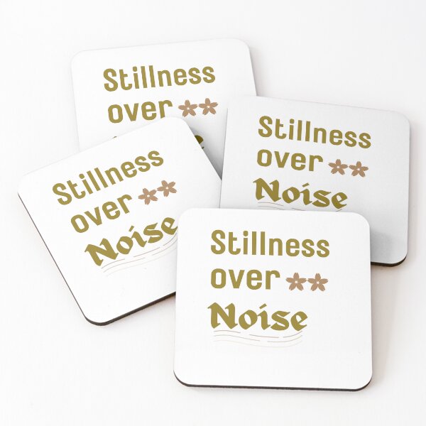 Item preview, Stillness Over Noise – Minimal Calm Quote for Introverts, Quiet Living and Soft Aesthetic Design designed and sold by YasirHamidDesigns .
