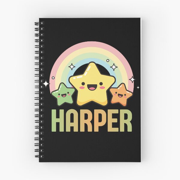 Item preview, Harper - Kawaii Rainbow and Stars Personalized Name Design designed and sold by OmikronStore.