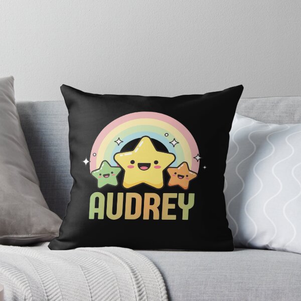 Item preview,  Audrey - Kawaii Rainbow and Stars Personalized Name Design designed and sold by OmikronStore.