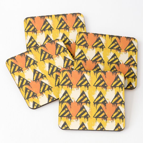 Item preview, Industrial Caution Triangle Drip Pattern designed and sold by bubblegoth.