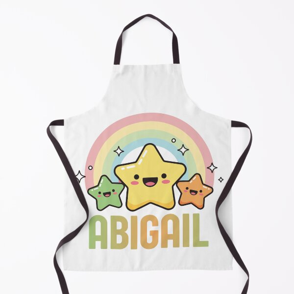 Item preview, Abigail - Kawaii Rainbow and Stars Personalized Name Design designed and sold by OmikronStore.
