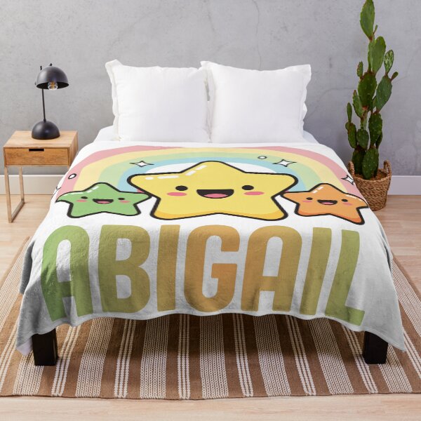 Item preview, Abigail - Kawaii Rainbow and Stars Personalized Name Design designed and sold by OmikronStore.