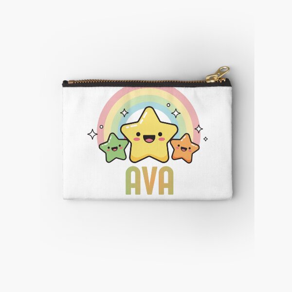 Item preview, Ava - Kawaii Rainbow and Stars Personalized Name Design designed and sold by OmikronStore.